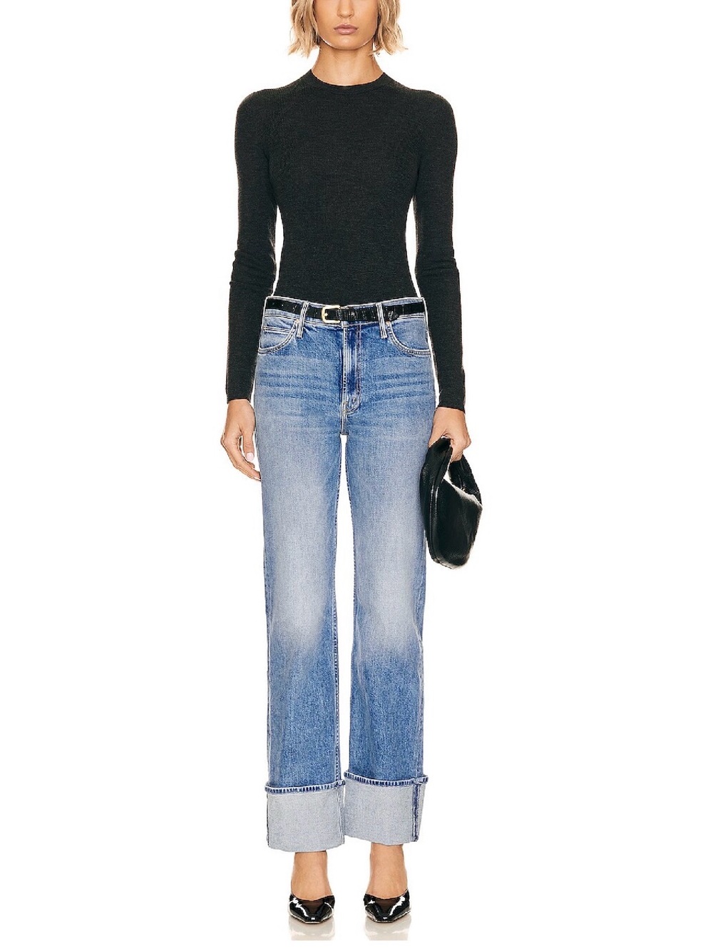 MOTHER SUPERIOR Jeans Duster Skimp Cuff Horsin’ Around Light Blue Size 27 - Picture 15 of 15